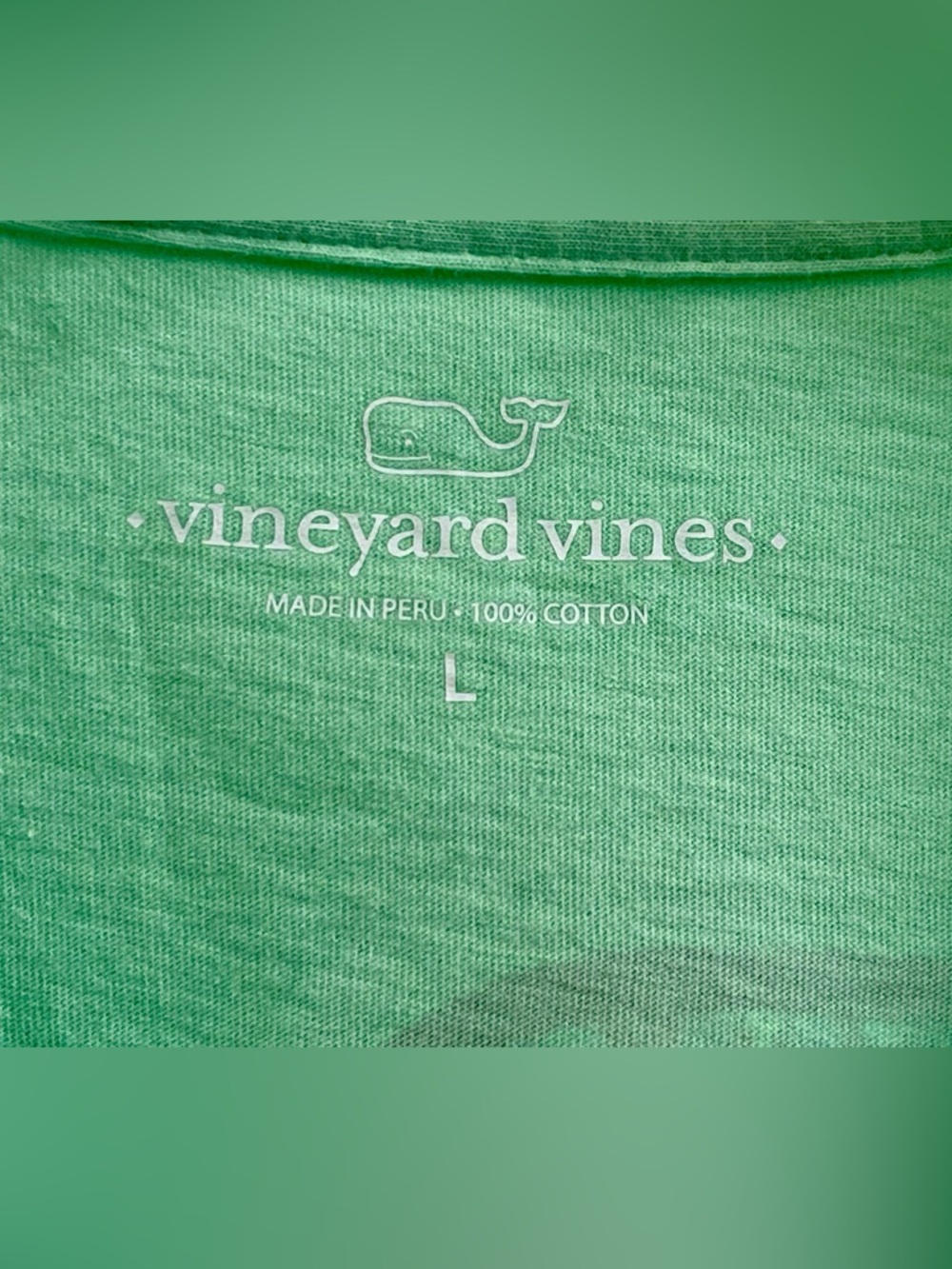 Womens Vineyard Vines Shirt L Green Whale Parrots Tropical Palm Trees Buffet Tee - Picture 6 of 9